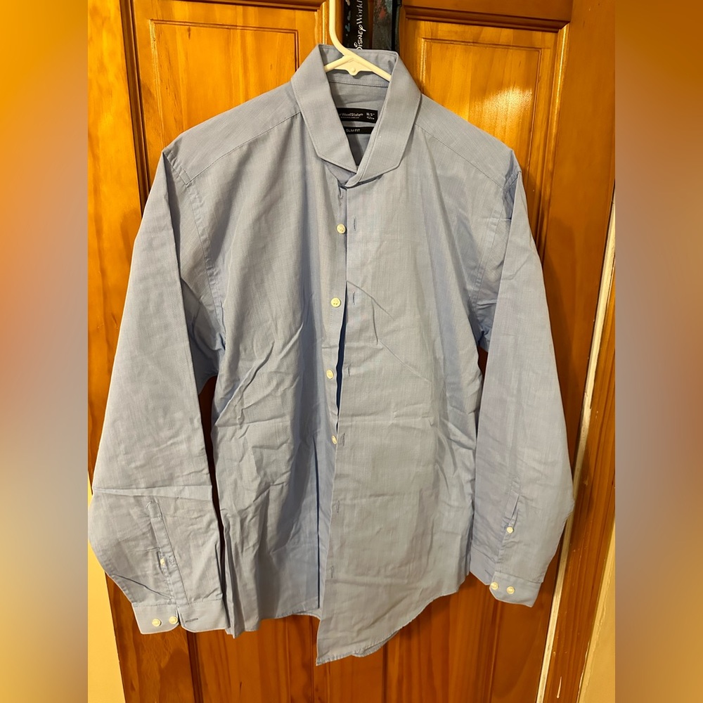 Mens Cedar Wood State Long Sleeve Slim Fit Button Down 16.5 42cm